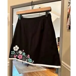 Tail Activewear Skort Black Floral Embroidered Golf Tennis Skirt Women’s Size 2
